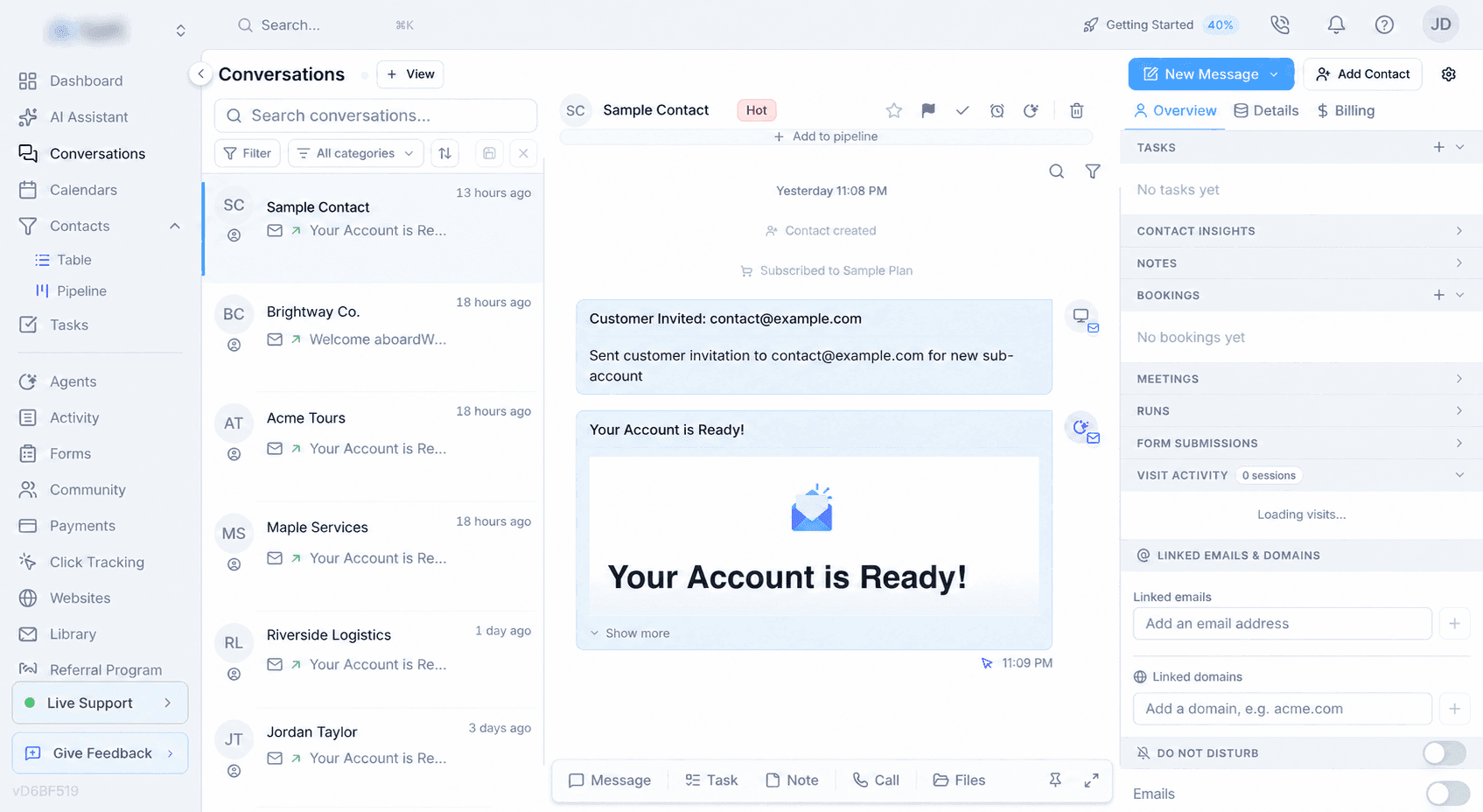 Anonymized Votel Conversations workspace