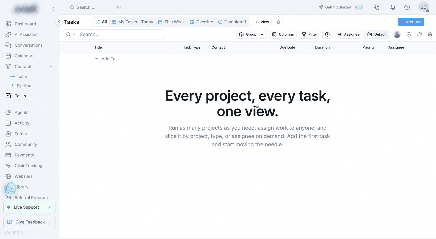 Votel tasks workspace