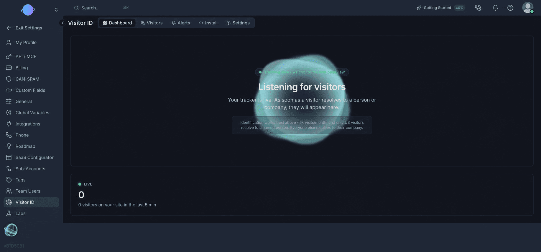 Votel Visitor ID and website tracking